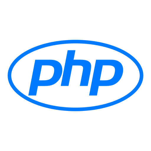 PHP programozás + MySQL adatbázis fejlesztés logója